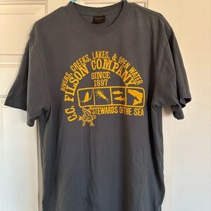 Filson Charcoal Tee with Yellow Graphic